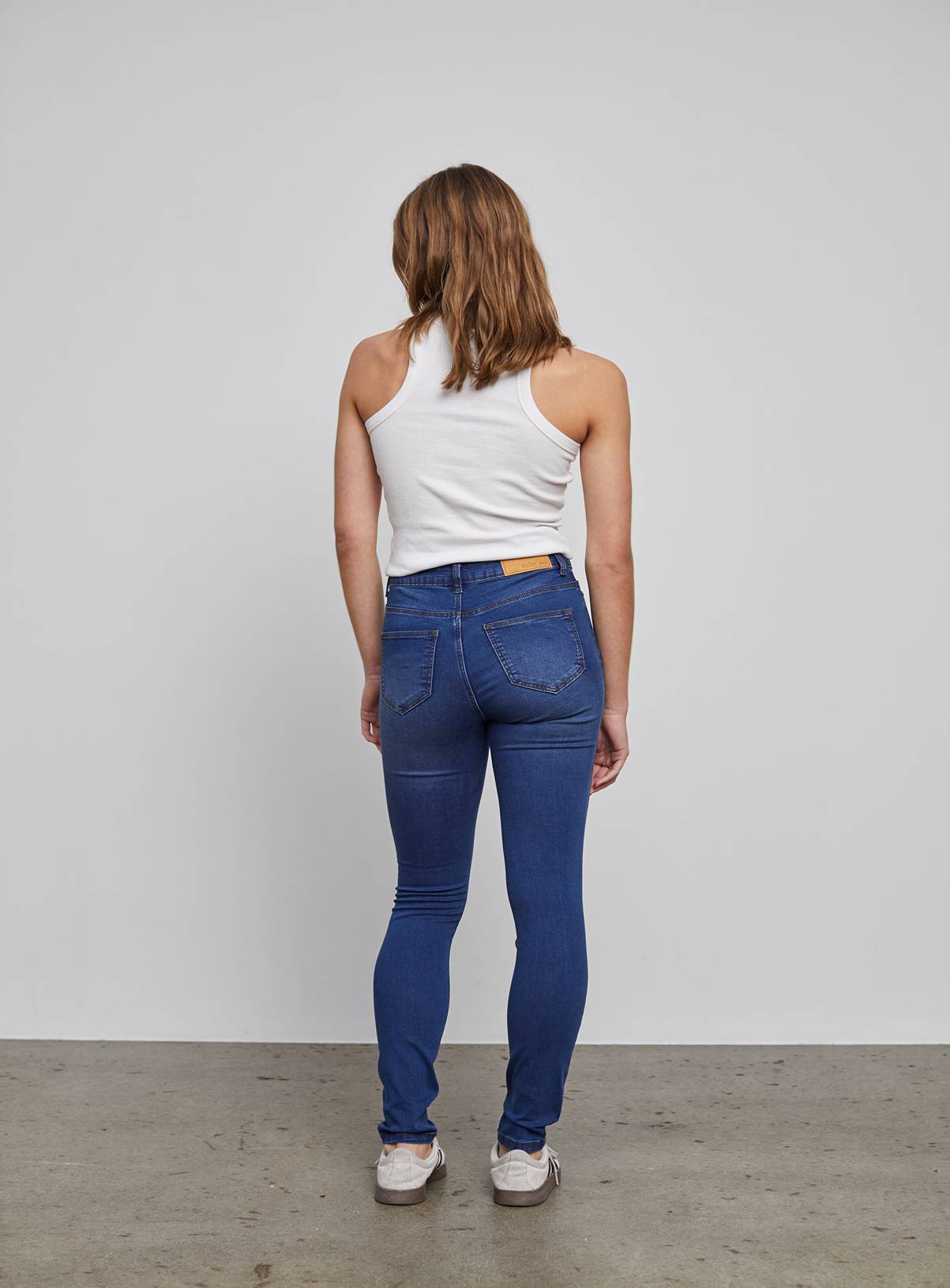 NOISY MAY High Waisted Skinny Jeans Blue 26S - Image 2